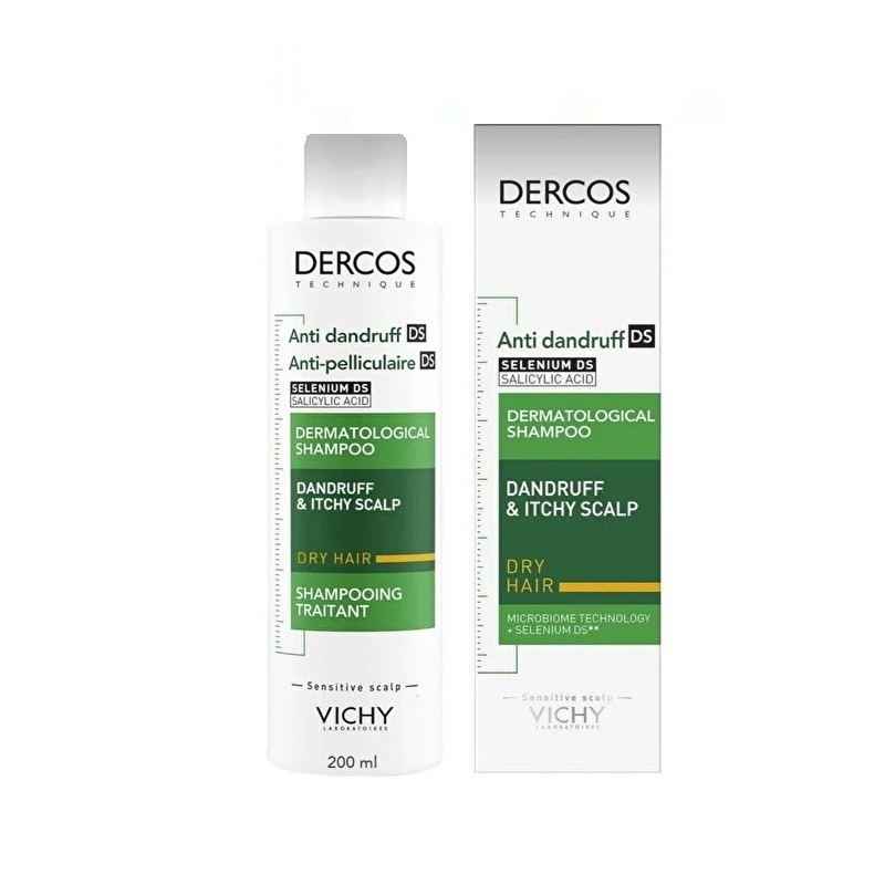 Vichy Dercos Anti Dandruff Dry Hair Shampoo 200ml - Image 2
