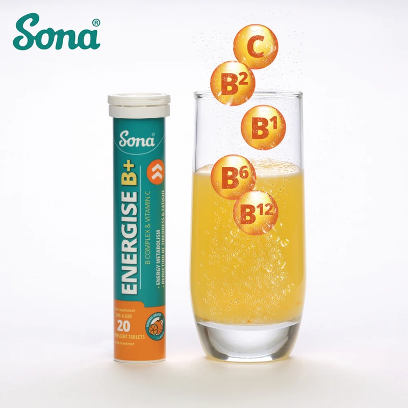 Sona Energise B+ Effervescent Tab 20's - Image 2
