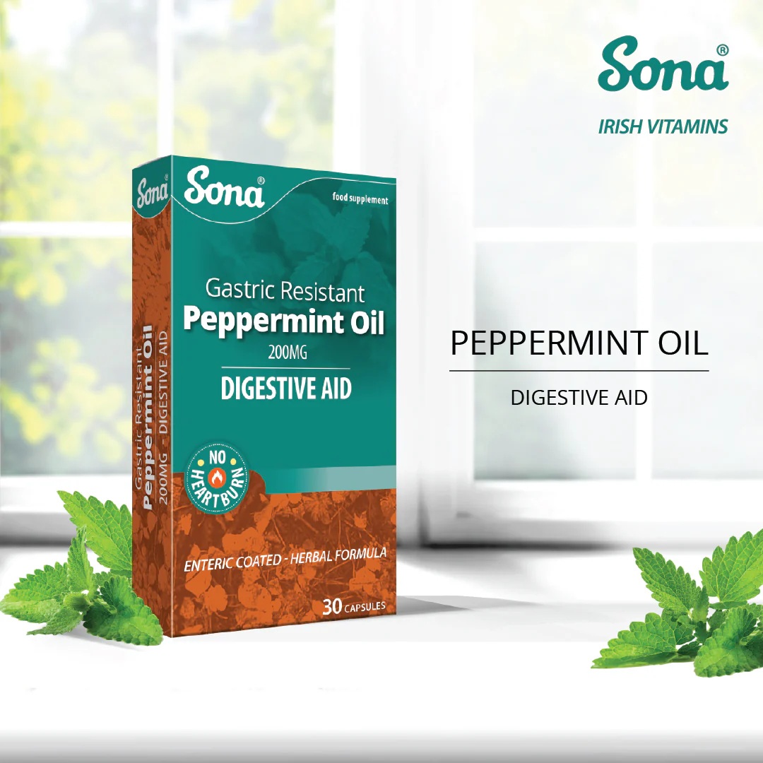 Sona Peppermint Oil 200mg Capsules 30's - Image 2
