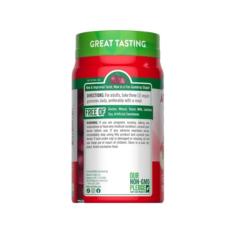 Nature's Truth Apple Cider Vinegar 600 Mg Gummies 75'S - Image 2